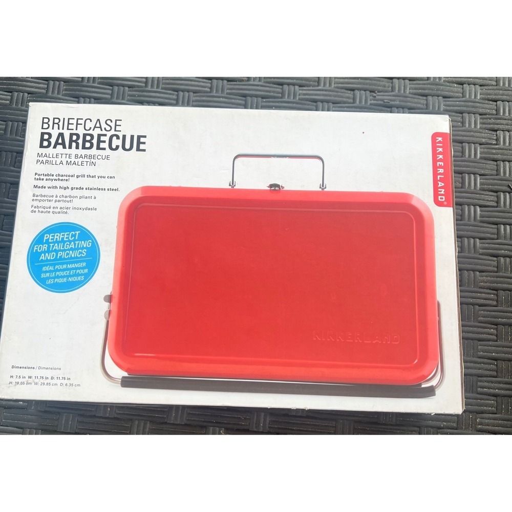 Kikkerland Briefcase Portable Grill‎ Tailgating Camping Picnic Fathers Day